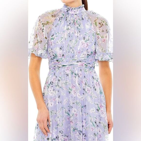 Mac Duggal Ieena 68259 - High Neck Floral Print Evening Dress/ size 4 - Picture 3 of 12